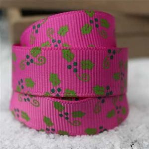 Go Grosgrain - Holly Pink/Green